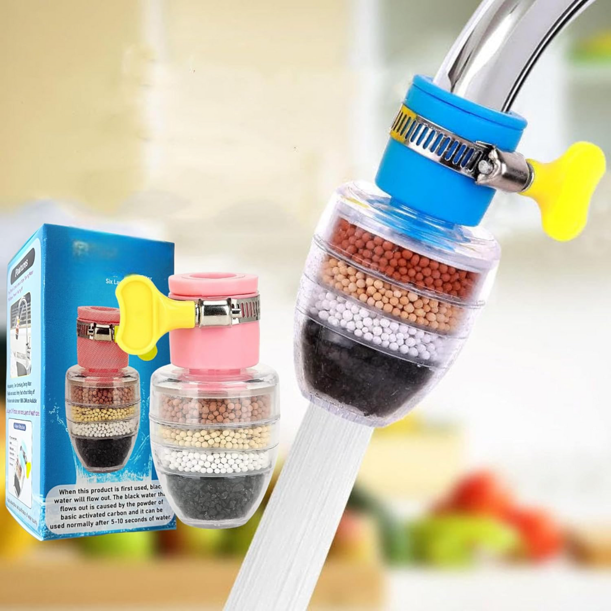Carbon-Clean™ - Activated Charcoal Water Faucet Filter 💧✨ (Buy 1 Get 1 Free🔥🔥)
